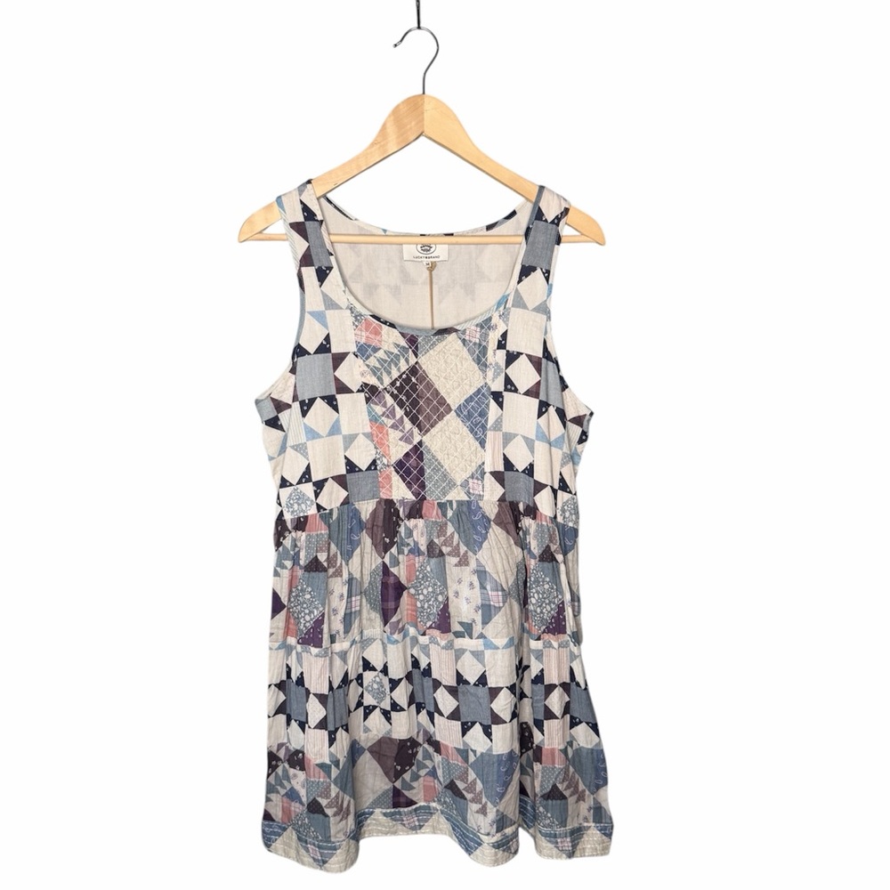 NWT Lucky Brand x Laura Ashley Patchwork Mini Dress - Picture 3 of 12